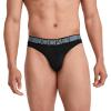 image:imageJockey Mens Underwear Microfiber Stretch Thong  3 PackBlack
