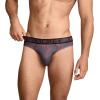 image:imageJockey Mens Underwear Microfiber Stretch Thong  3 PackStriated Steel
