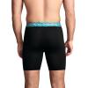 image:imageJockey Sport Mens Underwear Stability Pouch Microfiber 9 Long Leg Boxer BriefBlack Ocean