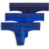 image:imageJockey Mens Underwear Microfiber Stretch Thong  3 PackMajestic BlueOceanic CamoOutrageous Blue