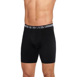 image:imageJockey Sport Mens Underwear Stability Pouch Microfiber 9 Long Leg Boxer BriefBlack