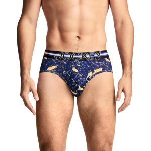 image:imageJockey Sport Mens Underwear Stability Pouch Microfiber BriefMarbled Navy