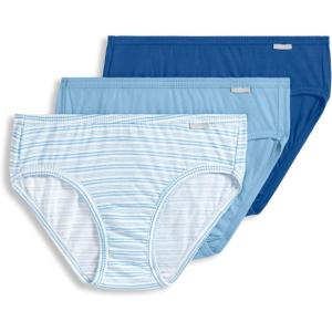image:imageJockey Womens Underwear Elance Bikini  3 PackBlue StardustBoardwalk StripeMarina Blue