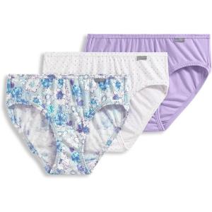 image:imageJockey Womens Underwear Elance Bikini  3 PackDigital LavenderDream Dot AquaFloral Clouds Aqua