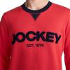 image:imageJockey Mens Loungewear Lightweight Cotton Blend Fleece Crew Sweatshirt1876 Red