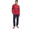 image:imageJockey Mens Loungewear Lightweight Cotton Blend Fleece Crew SweatshirtRed Stripe