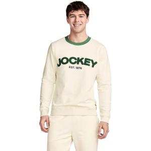 image:imageJockey Mens Loungewear Lightweight Cotton Blend Fleece Crew SweatshirtFawn