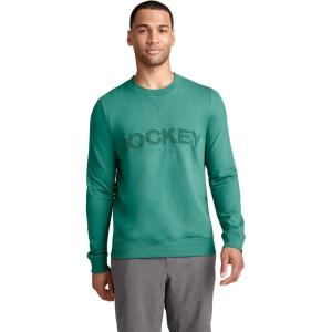image:imageJockey Mens Loungewear Lightweight Cotton Blend Fleece Crew SweatshirtSpring Green