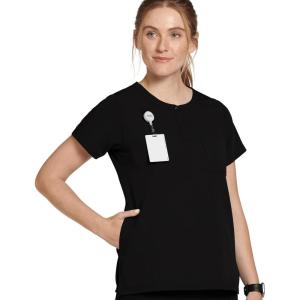 image:imageJockey Womens Scrubs Womens Henley Scrub TopBlack