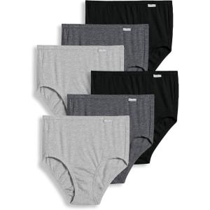 image:imageJockey Womens Underwear Plus Size Elance Brief  6 PackGrey HeatherCharcoal HeatherBlack