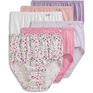 image:imageJockey Womens Underwear Plus Size Elance Brief  6 PackPressed Petals