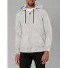 image:imageJockey Mens Active Cozy Fleece Zip Up HoodieLight Grey Heather