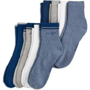 image:imageJockey Mens Everyday Cotton Blend Quarter Socks 8PackWhiteBlueGreyNavy