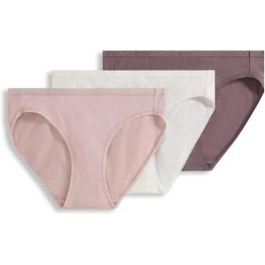 image:imageJockey Womens Underwear Organic Cotton Stretch Logo Bikini  3 PackTwilight Haze