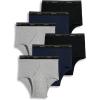 image:imageJockey Classic Full Rise Brief 6 Pack  100 Cotton Underwear for MenDenimCinder HeatherBlack