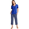 image:imageJockey Womens Sleepwear Organic Cotton Stretch Short Sleeve VNeck TopIntense Royal
