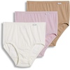 image:imageJockey Womens Underwear 100 Cotton Elance Brief  3 PackIvoryLightPink Shadow