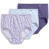 image:imageJockey Womens Underwear 100 Cotton Elance Brief  3 PackMidnight IrisBouquet BloomFrothy Blue