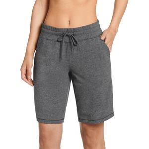 image:imageJockey Womens Sleepwear Cotton Stretch Jersey 10 Bermuda ShortCharcoal Grey Heather