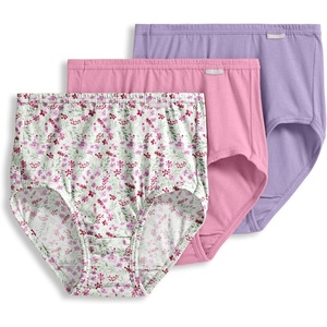 image:imageJockey Womens Underwear 100 Cotton Elance Brief  3 PackPressed Petals