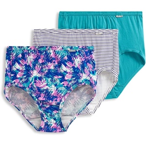 image:imageJockey Womens Underwear 100 Cotton Elance Brief  3 PackSoftest TealBelvedere Violet StripeTropical Burst