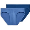 image:imageJockey Mens Underwear Mens Elance Microfiber Bikini  2 PackOcean BlueMimas Blue
