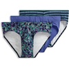 image:imageJockey Mens Underwear True Style Bikini  3 PackFuture Dusk Cherished StripeFaded GrapeDeconstructed Geo
