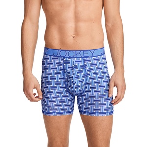 image:imageJockey Mens Underwear Active Microfiber 5 Boxer BriefLawn Weave