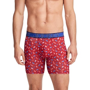 image:imageJockey Mens Underwear Active Microfiber 5 Boxer BriefRed Treats
