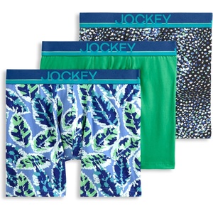 image:imageJockey Mens Underwear True Style 6 Boxer Brief  3 PackDrawn Leaves