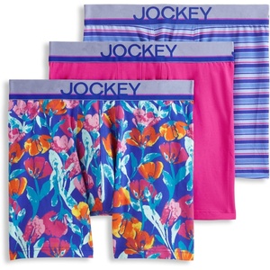image:imageJockey Mens Underwear True Style 6 Boxer Brief  3 PackRoyal Stripe