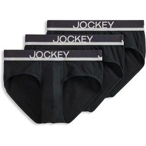 image:imageJockey Mens Underwear True Style Brief  3 PackBlack