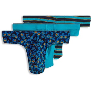 image:imageJockey Mens Underwear True Style Thong  3 PackBlooming Floral