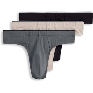 image:imageJockey Mens Underwear True Style Thong  3 PackSteel Dune