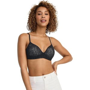 image:imageJockey Womens Bra Smooth amp Sleek Lace Demi Coverage Wirefree TShirt Bra