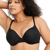 image:imageJockey Womens Bra Smooth amp Sleek Microfiber Demi Coverage Underwire TShirt BraBlack Night