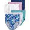 image:imageJockey Womens Underwear Plus Size 100 Cotton Elance Brief  6 PackLuscious Blue BloomRain StripeCoveLight RaspberryMarina BlueWhite