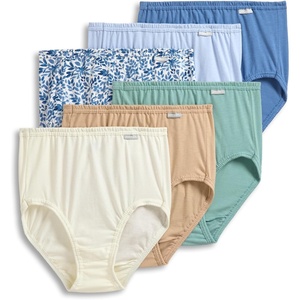 image:imageJockey Womens Underwear Plus Size 100 Cotton Elance Brief  6 PackLeaf Burst