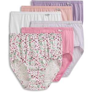 image:imageJockey Womens Underwear Plus Size 100 Cotton Elance Brief  6 PackPressed Petals