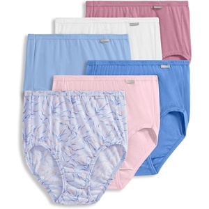image:imageJockey Womens Underwear Plus Size 100 Cotton Elance Brief  6 PackWavering Floral