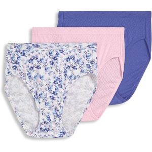 image:imageJockey Womens Underwear 100 Cotton Elance Breathe French Cut  3 PackFuture DuskHarmonious FloralPink Opal