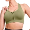 image:imageJockey Womens Bra Seamfree Mid Impact Zip Front Sports BraMarsh