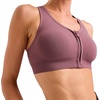 image:imageJockey Womens Bra Seamfree Mid Impact Zip Front Sports BraPurple Haze