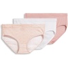 image:imageJockey Womens Underwear 100 Cotton Elance Breathe Hipster  3 PackWhiteSeashell RoseNeutral Rose Horizon