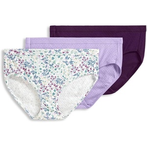 image:imageJockey Womens Underwear 100 Cotton Elance Breathe Hipster  3 PackDeep PlumEden Lavender FloralDigital Lavender