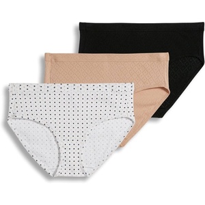 image:imageJockey Womens Underwear 100 Cotton Elance Breathe Hipster  3 PackLightSimple DotBlack
