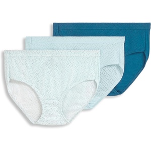 image:imageJockey Womens Underwear 100 Cotton Elance Breathe Hipster  3 PackReally TealBlue Melody DotEcho Blue