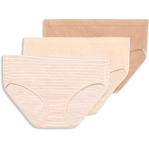 image:imageJockey Womens Underwear 100 Cotton Elance Breathe Hipster  3 PackWhisper StripeSheer PeachLight