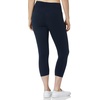 image:imageJockey Womens Cotton Stretch Capri LeggingDark Navy
