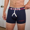 image:imageJockey Mens Underwear 1876 Collection Cotton Stretch 55 Boxer Brief1876 Navy Blue